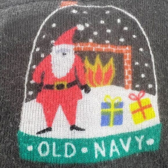 Old Navy Unisex Infant 6-9 Months One Piece Footed Pajamas Snow Globe Christmas - Picture 5 of 10